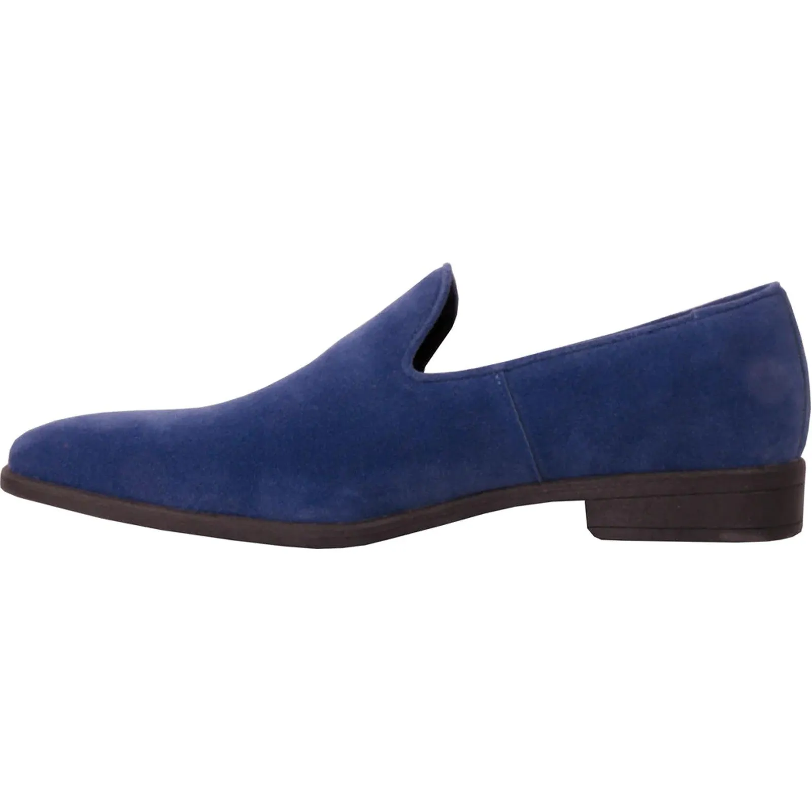 Polished Product Title for Review: Men's Royal Blue Vegan Suede Dress Loafers -Bravo