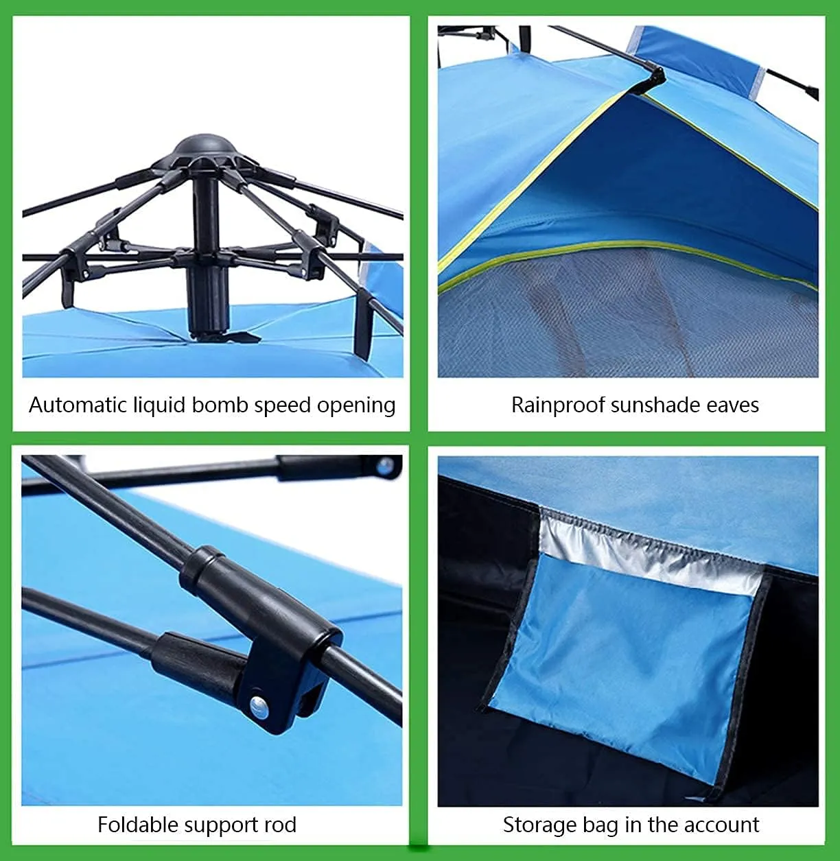 Pop-Up Portable Camping Automatic Tent,2-4 Person Camping Tent for Outdoor,Hiking,Camping,Mountaineering and Travel