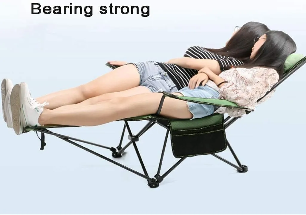 Portable Folding Chair Outdoor Camping Chair Folding Chair Recliner Break Relax Lounger Zero Gravity Chairs Garden Balcony Fishing Hiking Adjustable Folding Chair(Green)