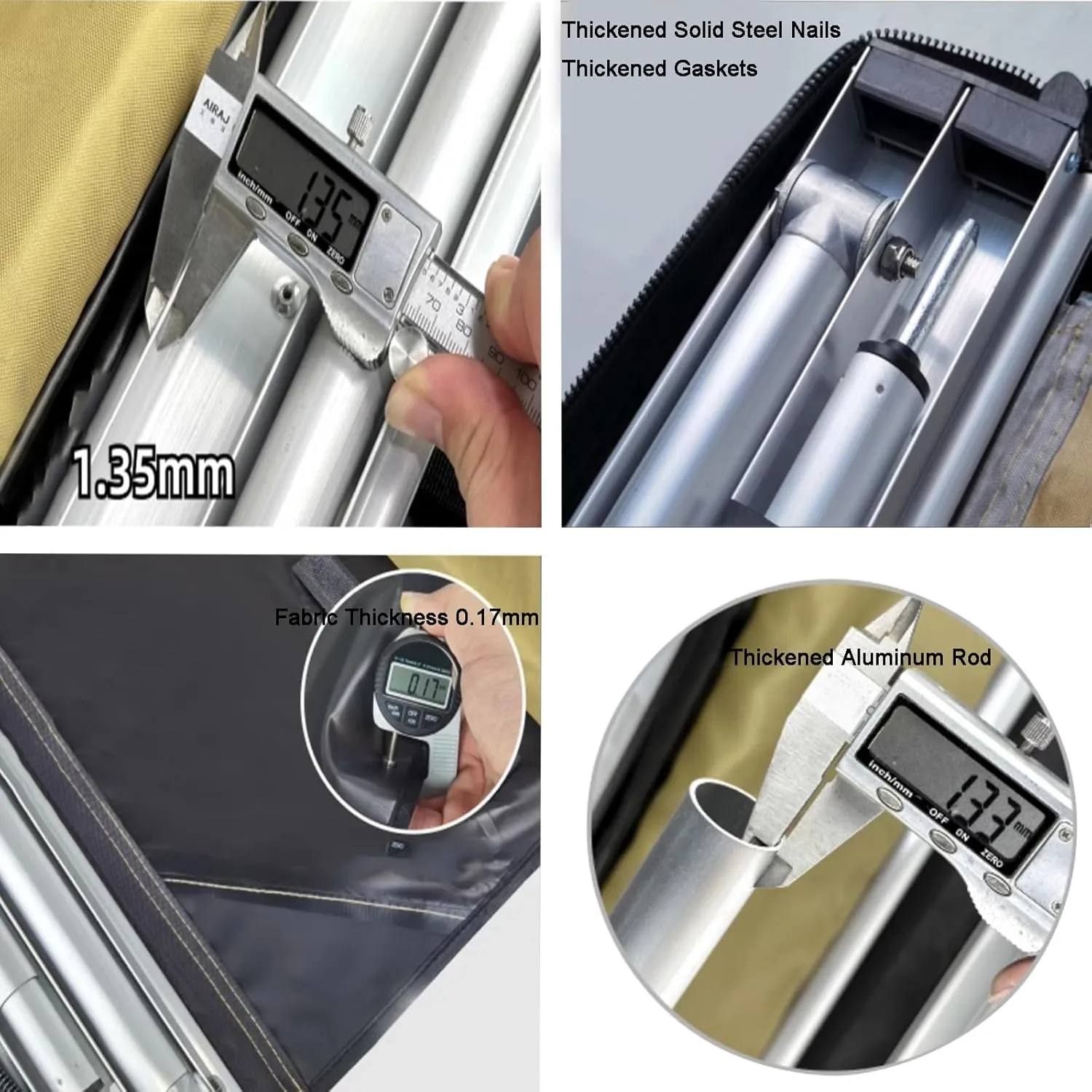 Portable Vehicle Awning, Weatherproof 4x4 Side Sunshade for Camping, Car Awning with Adjustable Hardware for Outdoor Trips, Travel, Expedition, RV(125x200cm/4.1x6.6ft)