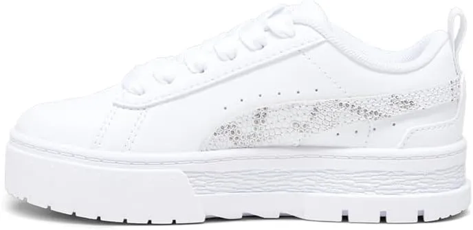 PUMA Kids Girls Mayze Lace Up Sneakers Shoes Casual - White