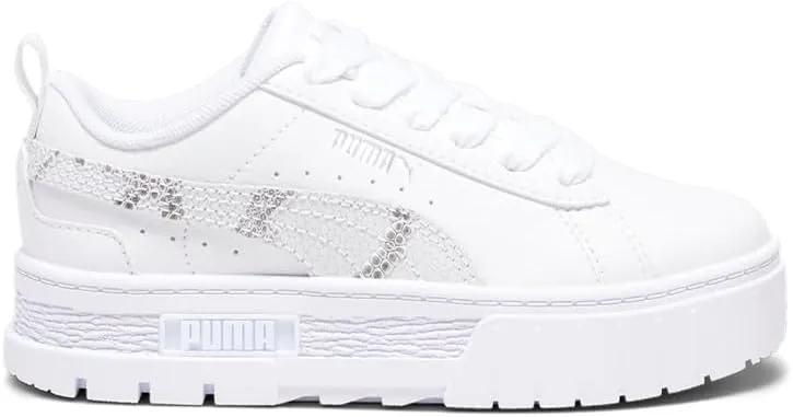 PUMA Kids Girls Mayze Lace Up Sneakers Shoes Casual - White