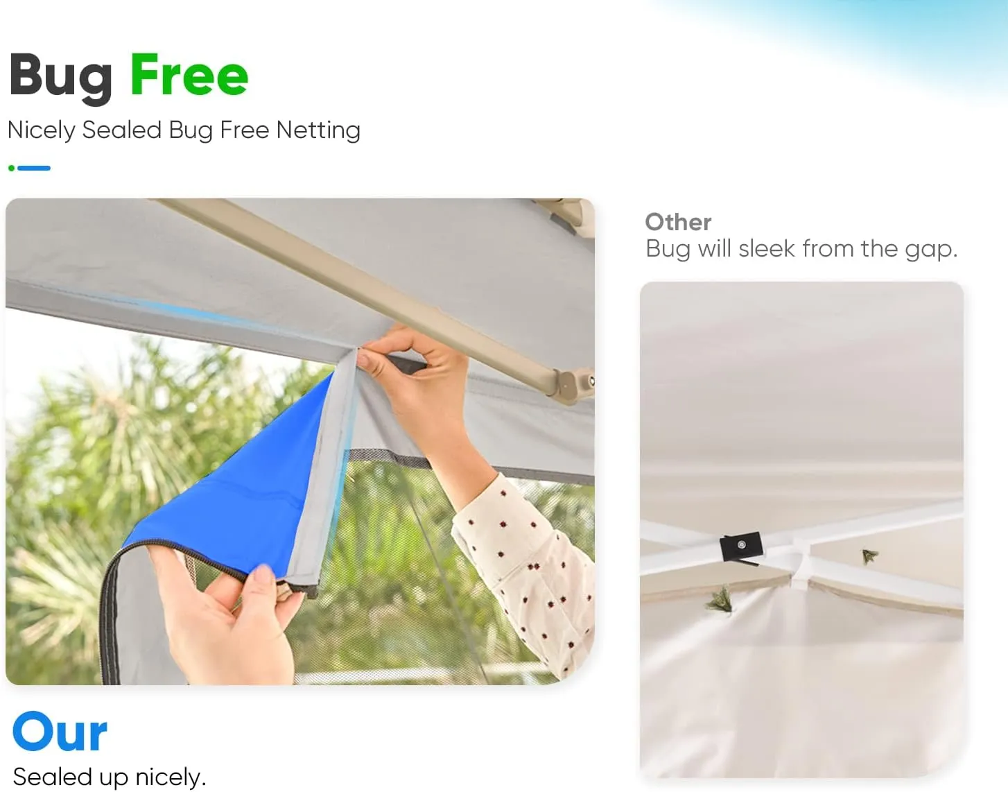 Quictent 10'x10’ Pop up Screened Canopy Tent with Mosquito Netting, Portable Easy up Outdoor Screen House Shelter for Patio, Camping and Picnic, Includes Wheeled Carry Bag