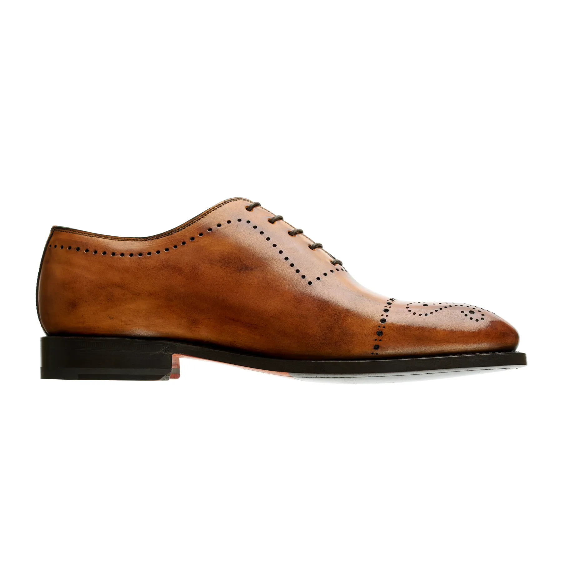 "Brera" Five-Eyelet Wholecut Balmoral with Perforated Details and Medallion