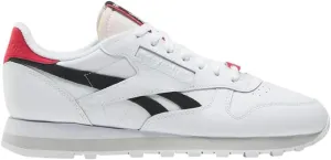 Reebok Unisex's Classic Leather Sneaker, Ftwwht Cblack Vectred, 7 US Women/5.5 US Men