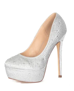 Rhinestone Risk-free returns Victoria Formal High Dress Shoes Heel Lauren Complete range Platform Lorraine Pump