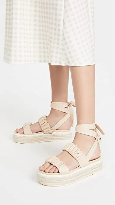 Sam Edelman Women's Kerin Platform Sandals, Sand, Tan, 9 Medium US