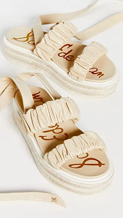 Sam Edelman Women's Kerin Platform Sandals, Sand, Tan, 9 Medium US