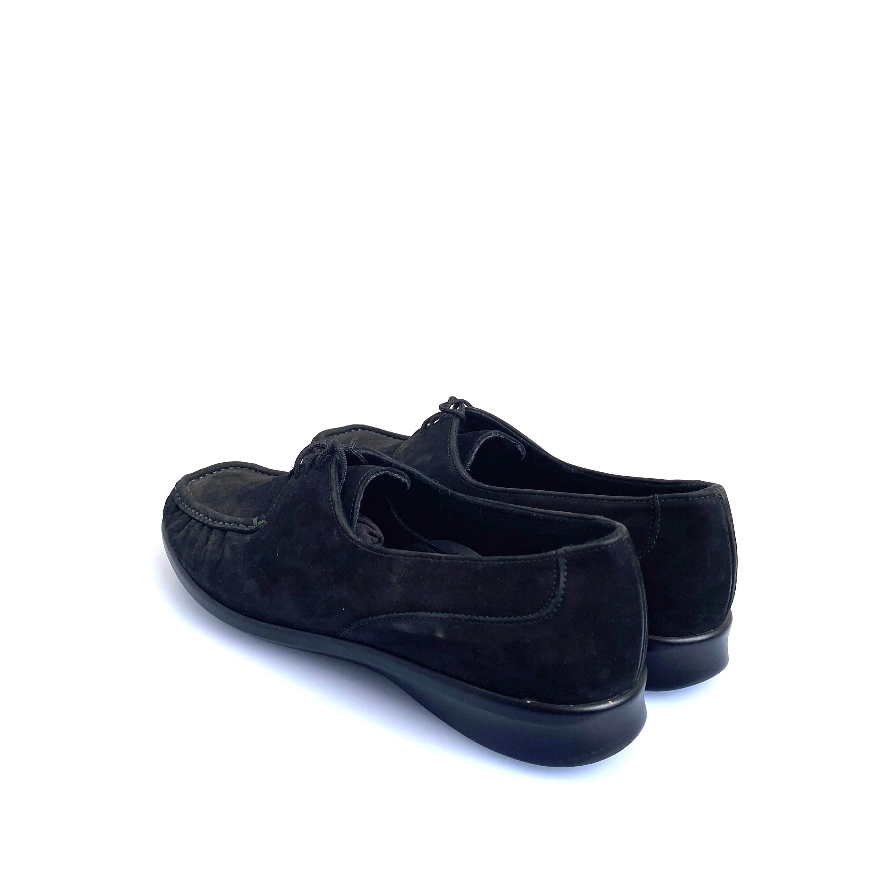 SAS Womens Petra Lace-Up Loafer Size 11 Charcoal Black Leather Shoes Tripad Comfort Walking Pre-Owned
