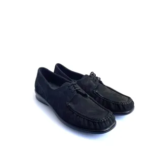 SAS Womens Petra Lace-Up Loafer Size 11 Charcoal Black Leather Shoes Tripad Comfort Walking Pre-Owned