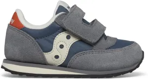 Saucony Jazz Hook & Loop Sneaker (Toddler/Little Kid), Grey/Blue/Orange, 4 US Unisex