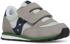 Saucony Jazz Hook & Loop Sneaker (Toddler/Little Kid), Grey/Navy/Green, 4 US Unisex