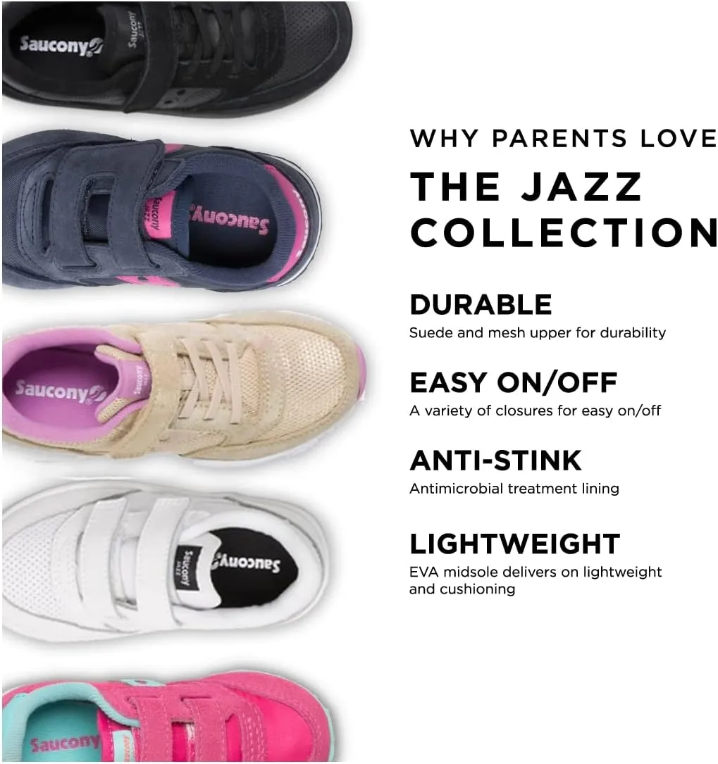 Saucony Unisex-Child Baby Jazz Hook and Loop Sneaker