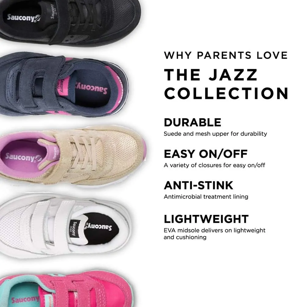 Saucony Unisex-Child Baby Jazz Hook and Loop Sneaker