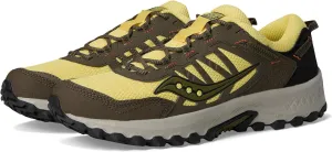 Saucony Unisex Grid Peak Sneaker, Yellow/Walnut, 12 US Men