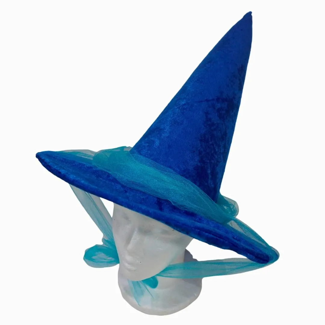 Sleeping Beauty Good Fairy Blue Merryweather Costume Hat (Wings and Wand) (Hat, Wings and Wand)