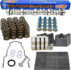 Sloppy Mechanics Stage 1.5 Camshaft the Kit Includes PAC Springs, Seals, Install Gaskets, Pushrods, Delphi Lifters and Trays 4.8 5.3 5.7 6.0 6.2 LS LS1 LS2 LQ4 LQ9 Elgin 1839-P