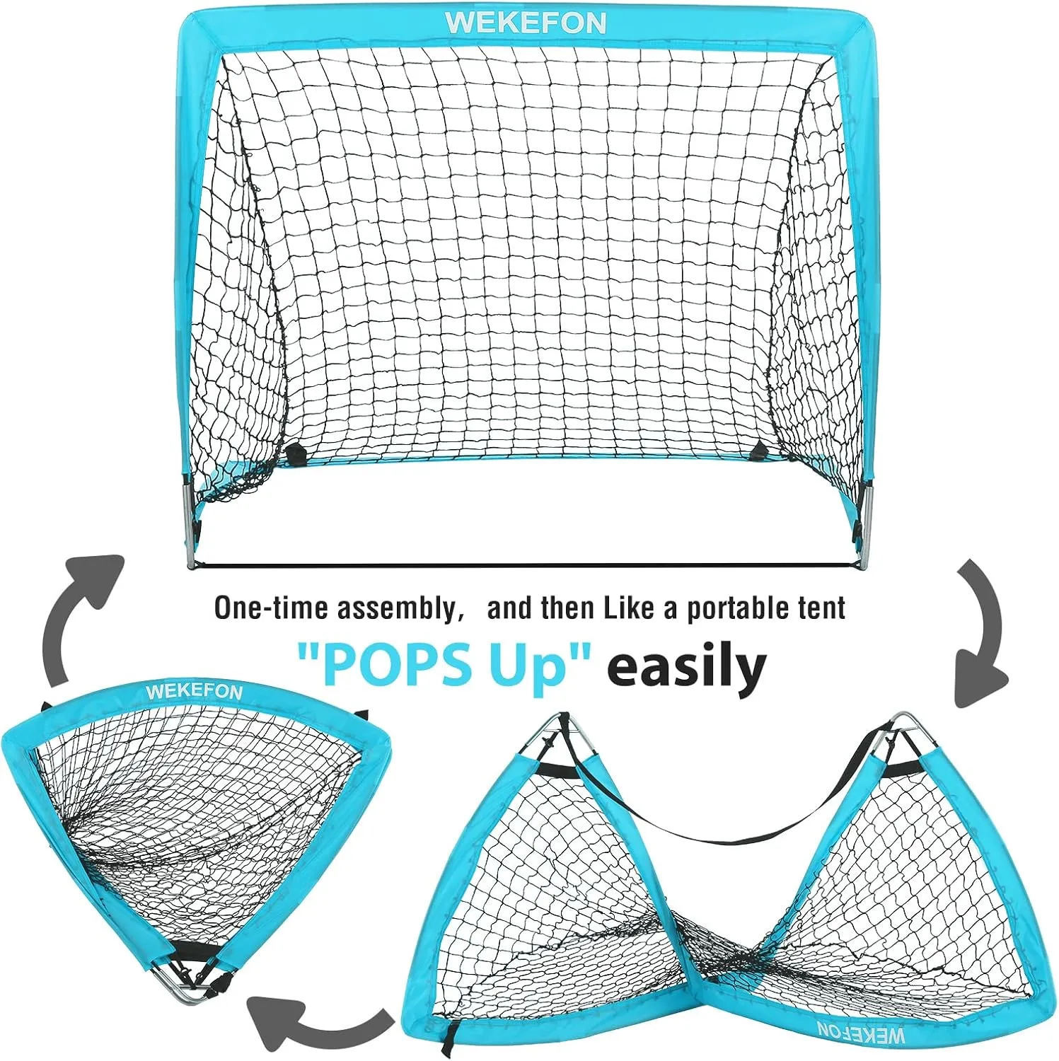 Soccer Goal Kids Soccer Net for Backyard Set of 2 - Size 2.9'x2.4' Portable Pop Up Practice Mini Soccer Goals with Carry Case - Lightweight and Foldable - Ideal Soccer Net for Kids Age 1-8