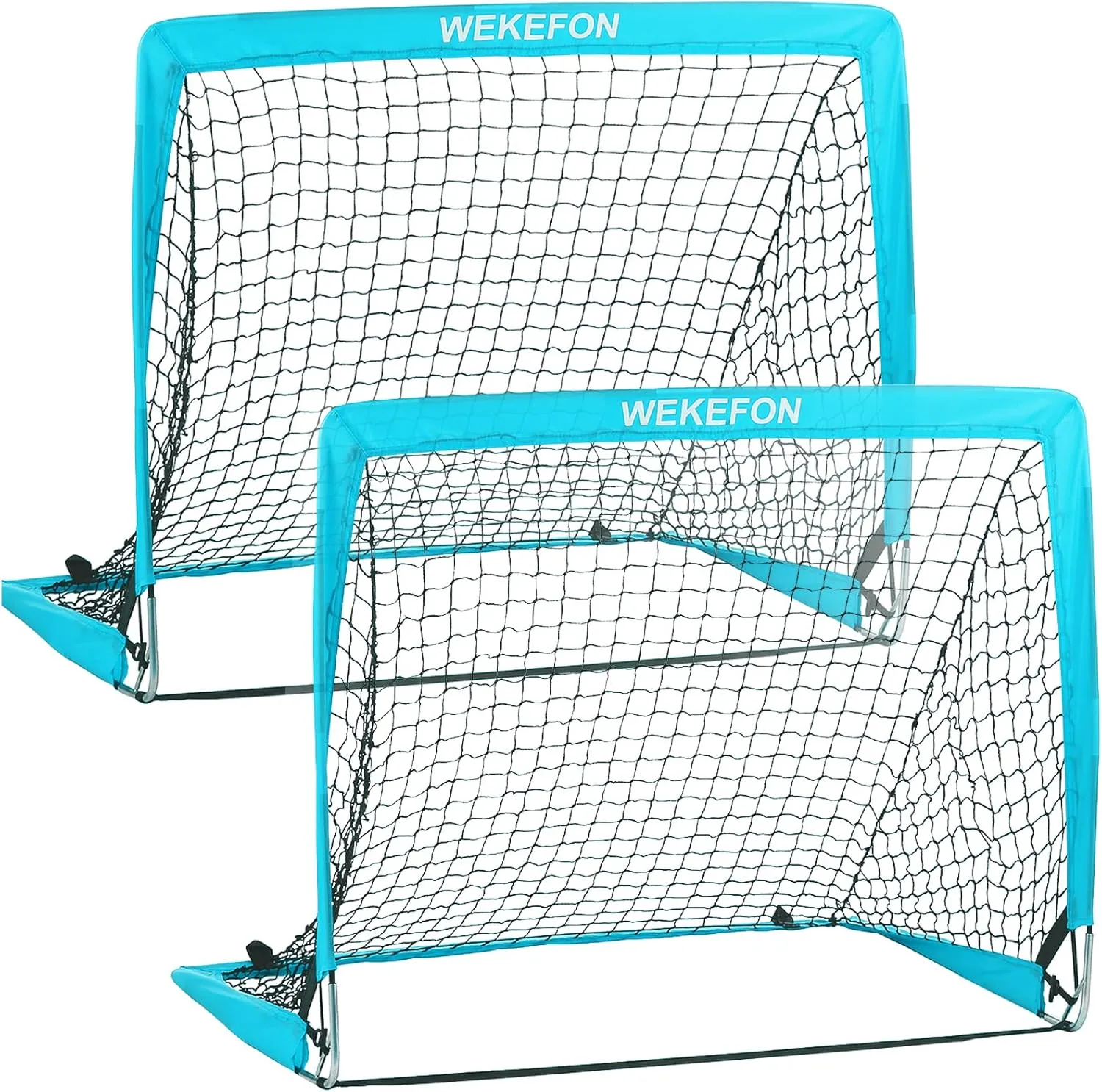Soccer Goal Kids Soccer Net for Backyard Set of 2 - Size 2.9'x2.4' Portable Pop Up Practice Mini Soccer Goals with Carry Case - Lightweight and Foldable - Ideal Soccer Net for Kids Age 1-8