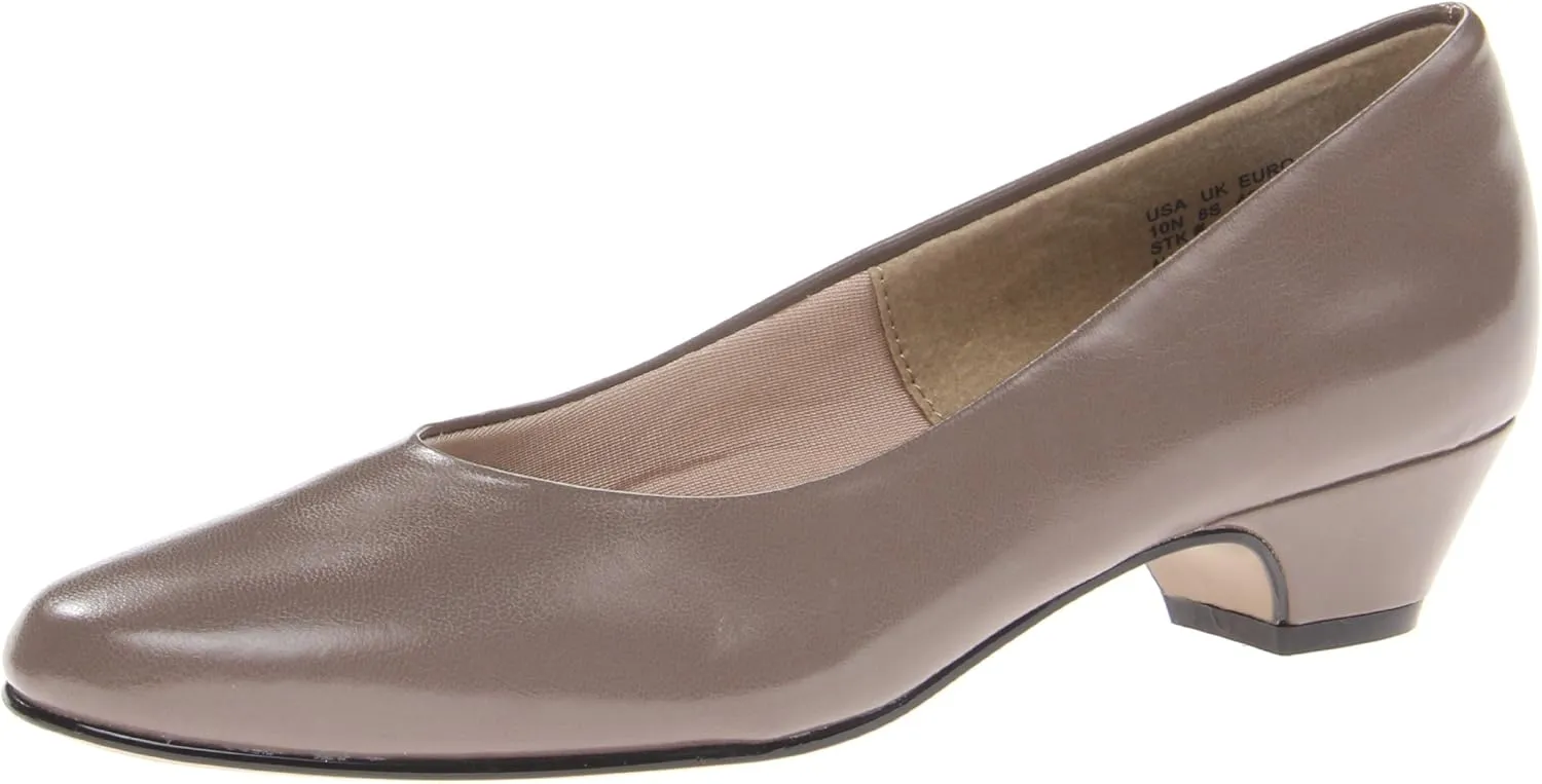 Soft Styles Women's Angel II Dress Pump, Putty Smooth, 7.5 Narrow