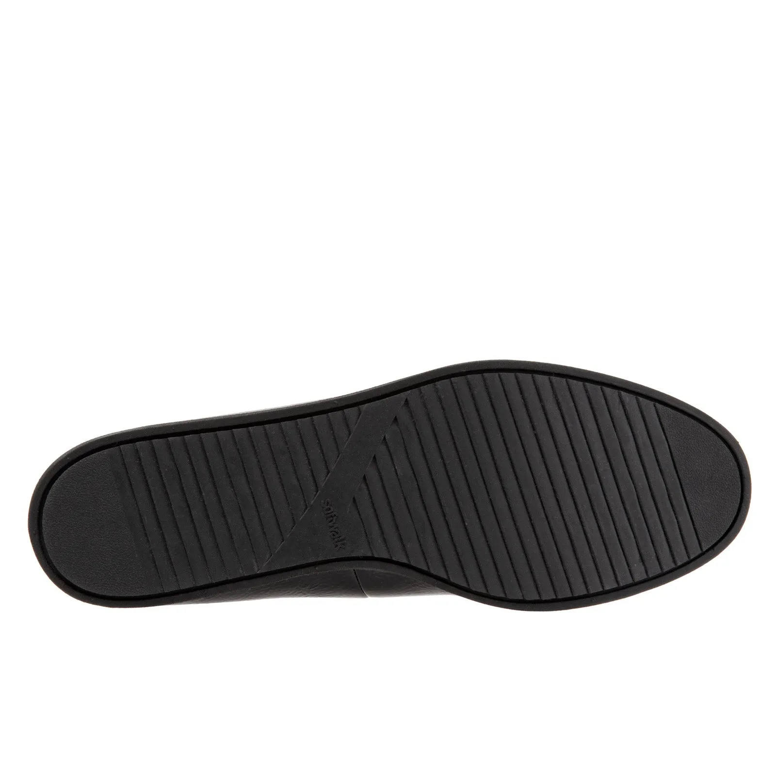 Softwalk Whistle S1810-005 Womens Black Wide Leather Loafer Flats Shoes