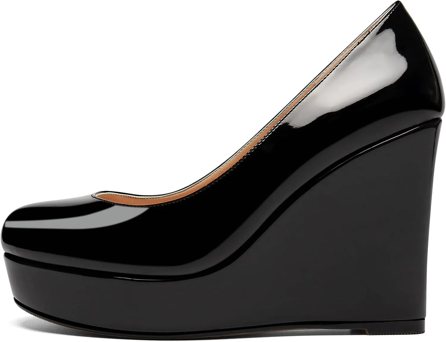 Soireelady Women's Platform Wedges Heel Pumps Slip on Platform High Heel Wedge Pump Shoes