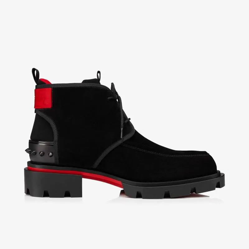 Spiked Black suede Boot