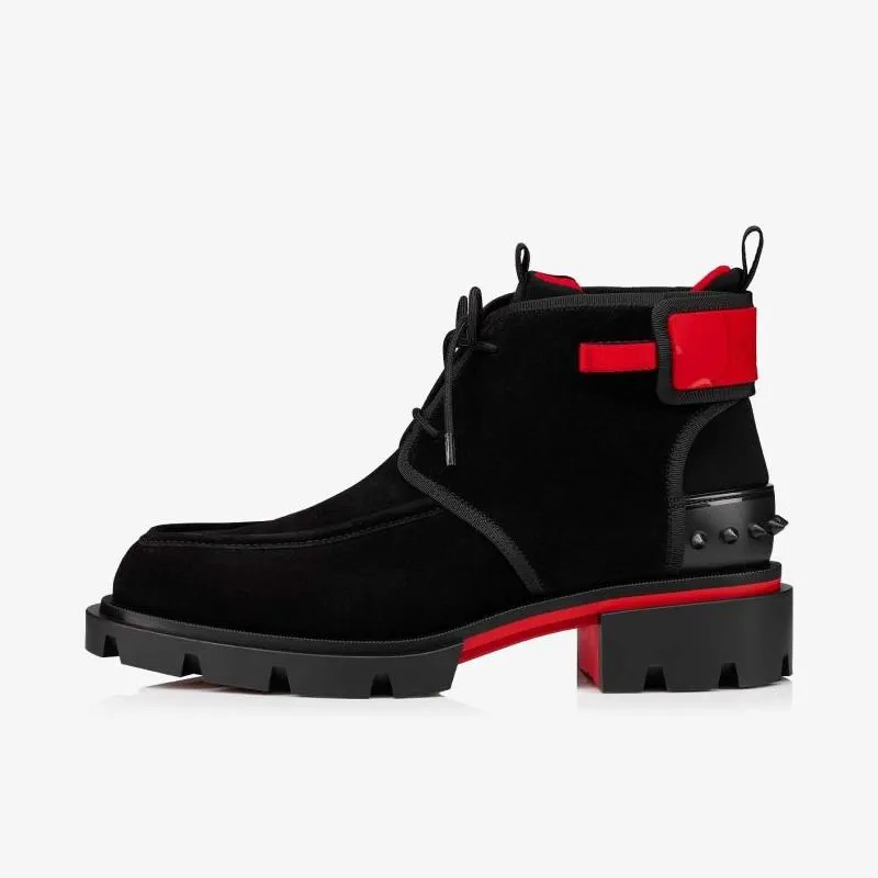 Spiked Black suede Boot