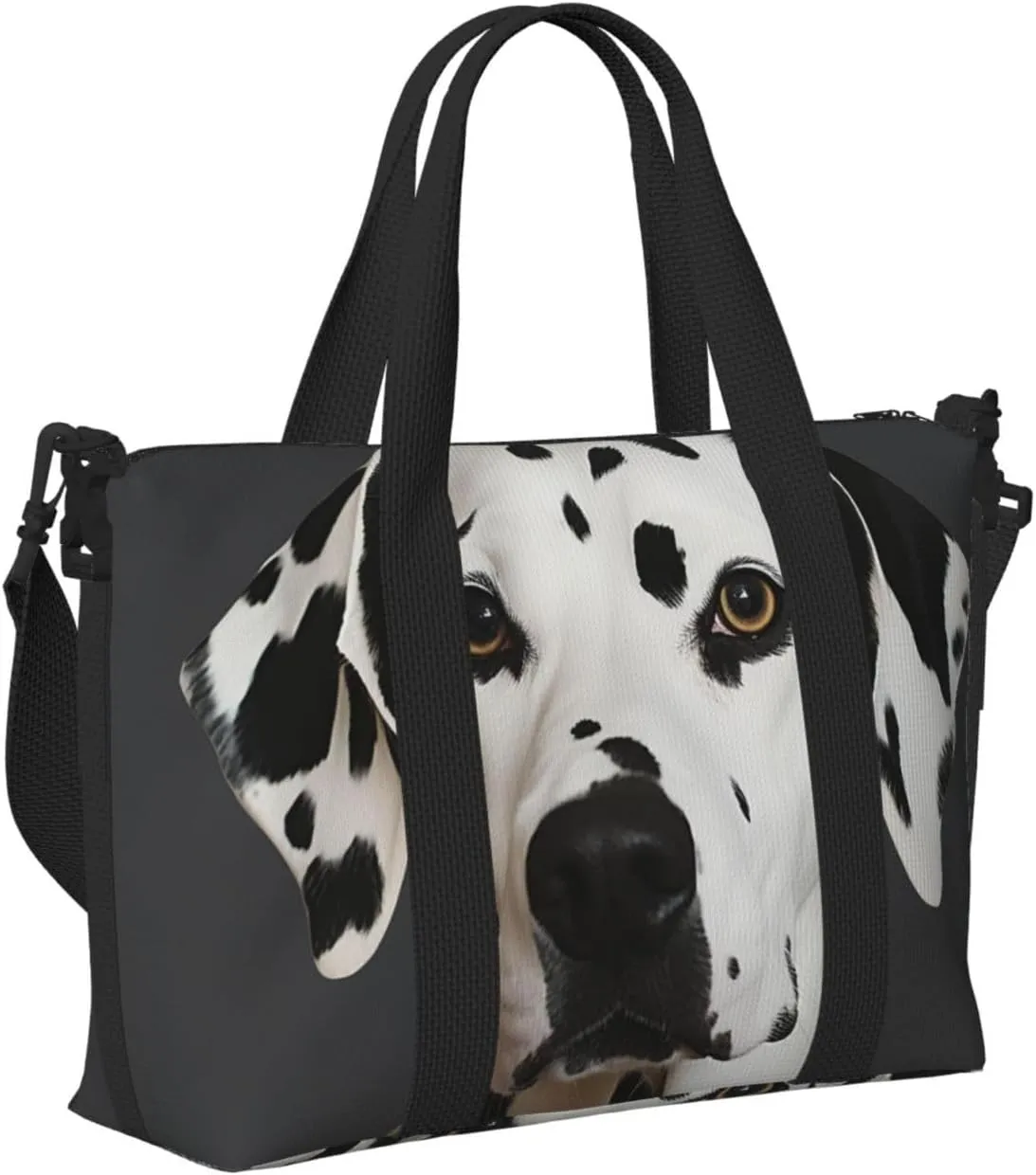 Sports Gym Bag for Women Men Travel Duffel Bag Tote Dalmatian Weekender Bag Canvas Carry on Overnight Bag for Travel Swimming Fitness Workout Sports Duffle Bag
