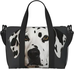 Sports Gym Bag for Women Men Travel Duffel Bag Tote Dalmatian Weekender Bag Canvas Carry on Overnight Bag for Travel Swimming Fitness Workout Sports Duffle Bag