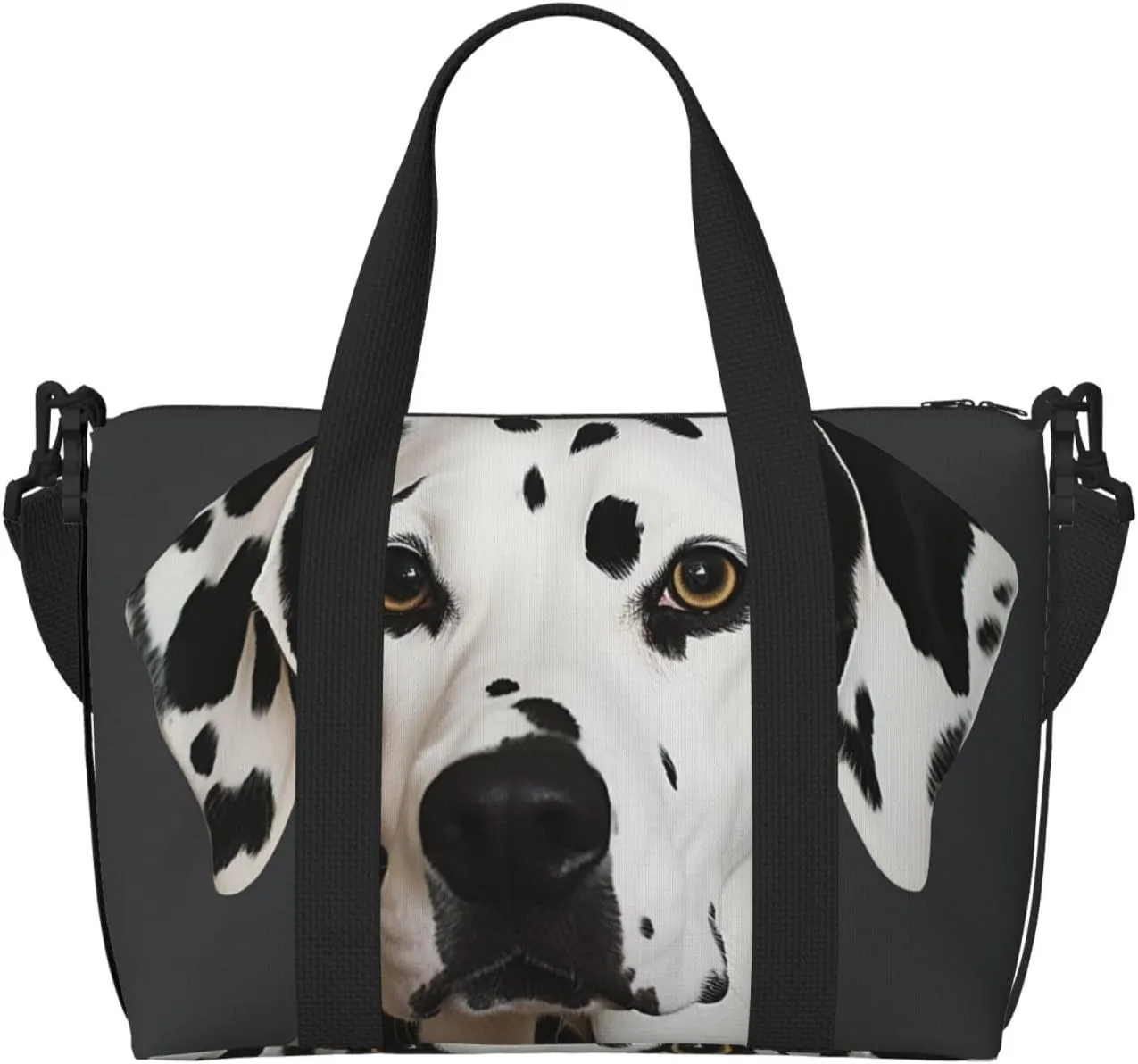 Sports Gym Bag for Women Men Travel Duffel Bag Tote Dalmatian Weekender Bag Canvas Carry on Overnight Bag for Travel Swimming Fitness Workout Sports Duffle Bag