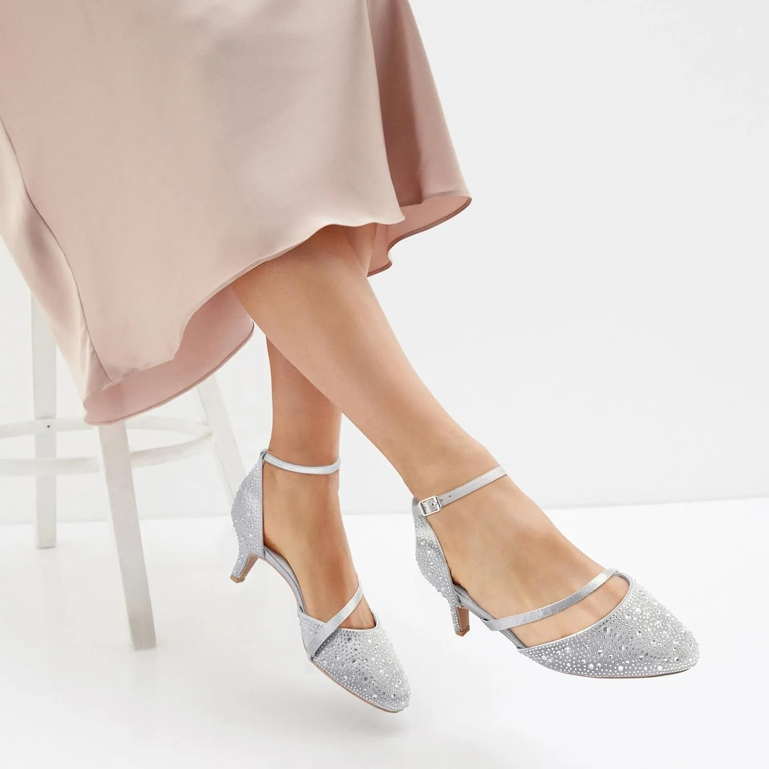 SPR&JOY Women's Pumps Comfort Closed Toe Low Heel Pump Dress Office Wedding Shoes for Women