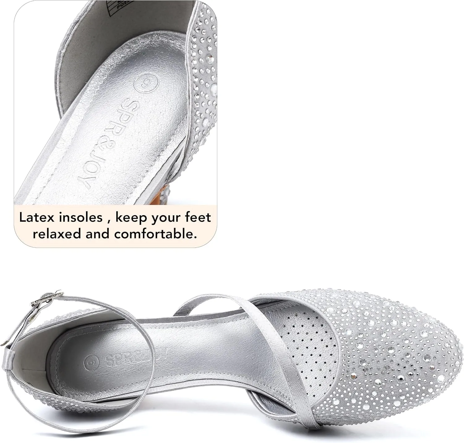 SPR&JOY Women's Pumps Comfort Closed Toe Low Heel Pump Dress Office Wedding Shoes for Women