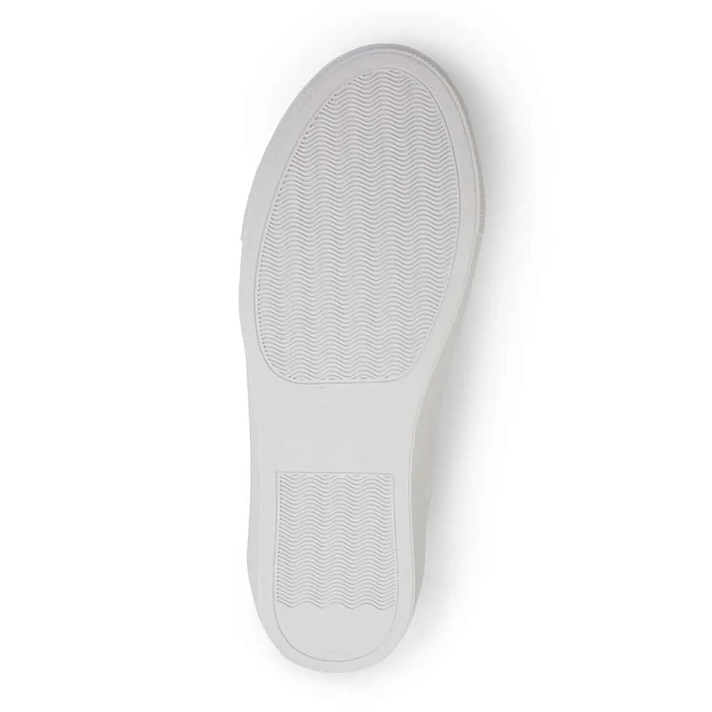 Stark Sneaker in White And Silver Leather