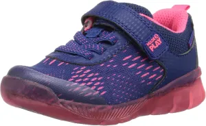 Stride Rite Baby-Girl's Made 2 Play Lighted Neo Sneaker, Navy/Pink, 6.5 M US Toddler