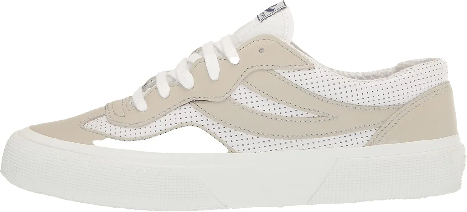 Superga Women's 2941 Leather Perf Swallow Tail Sneaker