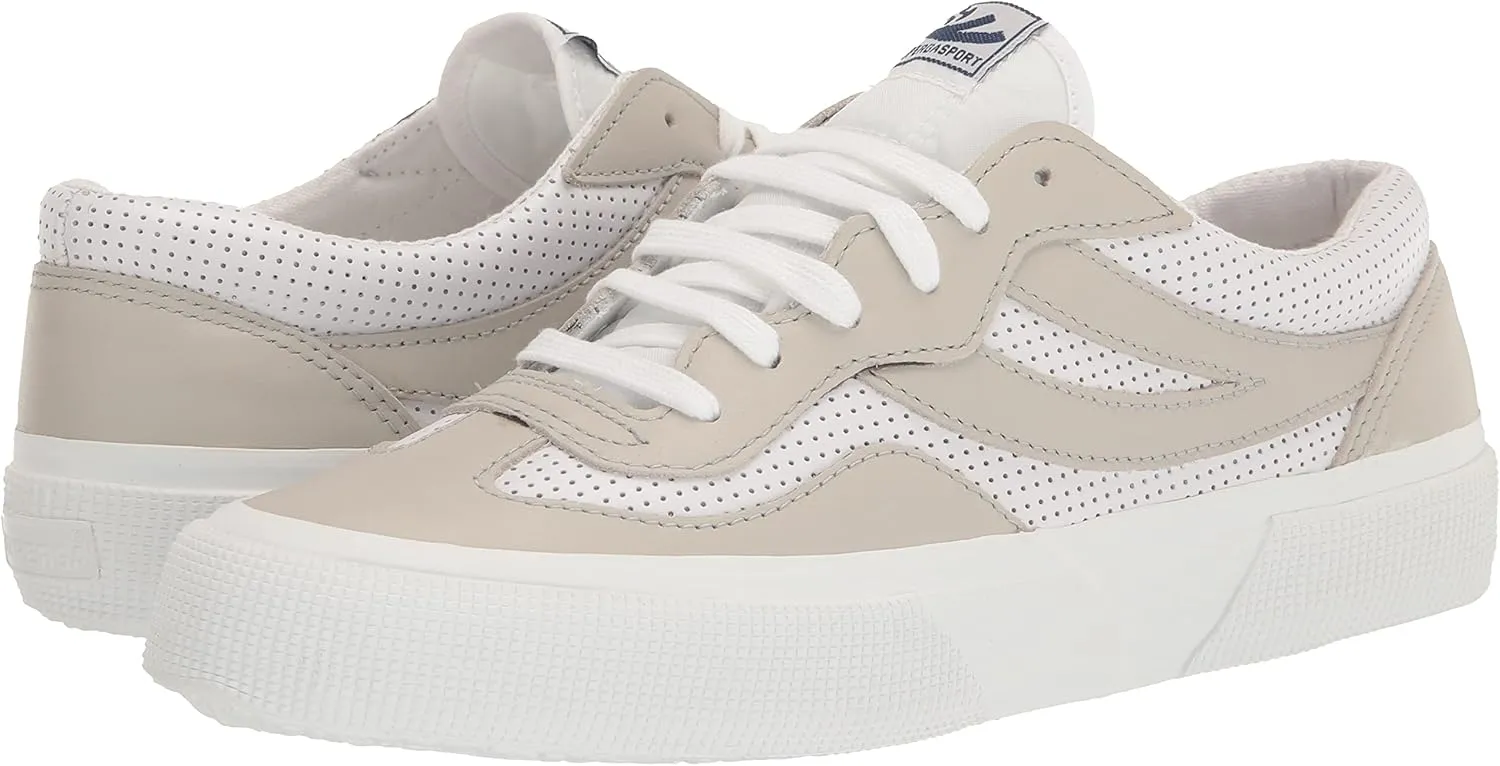 Superga Women's 2941 Leather Perf Swallow Tail Sneaker