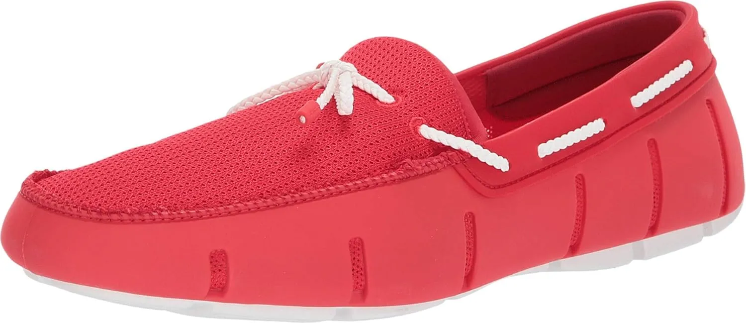 SWIMS Braided Lace Loafer Red Alert/White 9