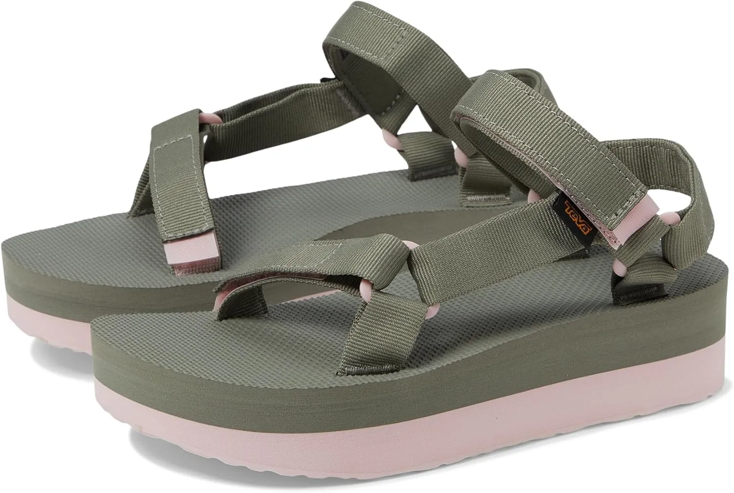 Teva Women's Flatform Universal Sport Sandal, Olive/Whisper, 10