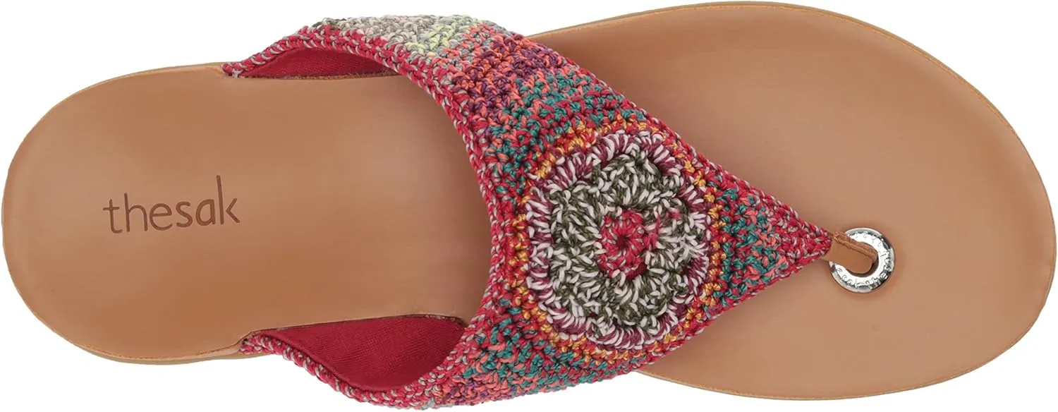 The Sak Shana Thong Sandal in Crochet, Slip On Entry
