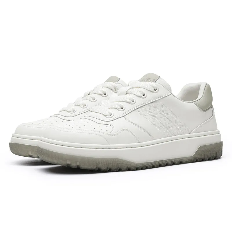 TNV Men shoes Sneakers fashion versatile real cowhide leather Triangle Pattern Four-season shoes COOLMAX material Comfortable School and Casual Outfit DS33108