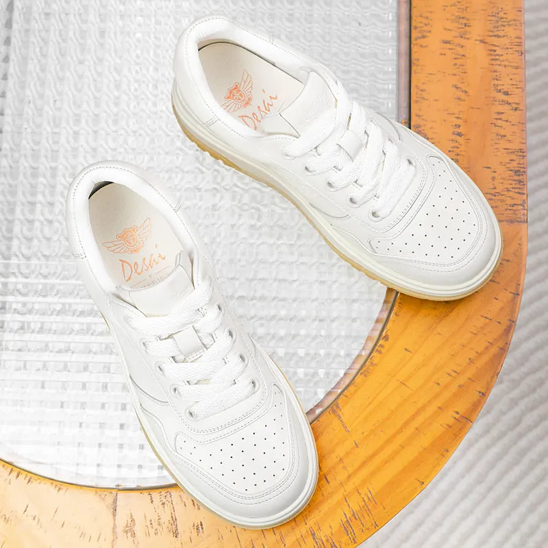 TNV Men shoes Sneakers fashion versatile real cowhide leather Triangle Pattern Four-season shoes COOLMAX material Comfortable School and Casual Outfit DS33108