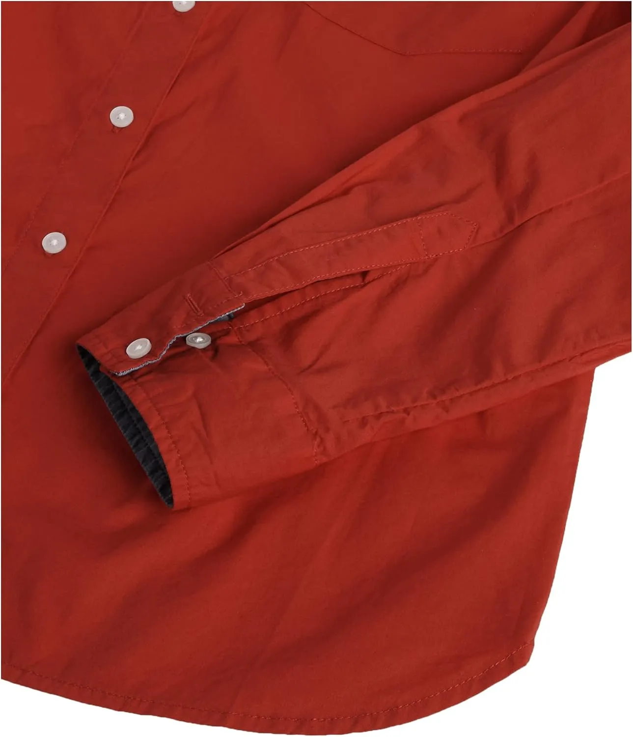 Tommy Hilfiger Women's Button Collared Shirt with Adjustable Sleeves