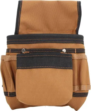 Tool Pouch Bag, Pro Maintenance Tool Pouch with Shoulder Strap, 11 Pockets for Tool Storage, Organizer Heavy Duty Waist Pack for Carpenter Electrician Woodworker Construction