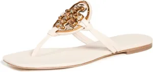 Tory Burch Women's Jeweled Miller Flat Thong Sandal