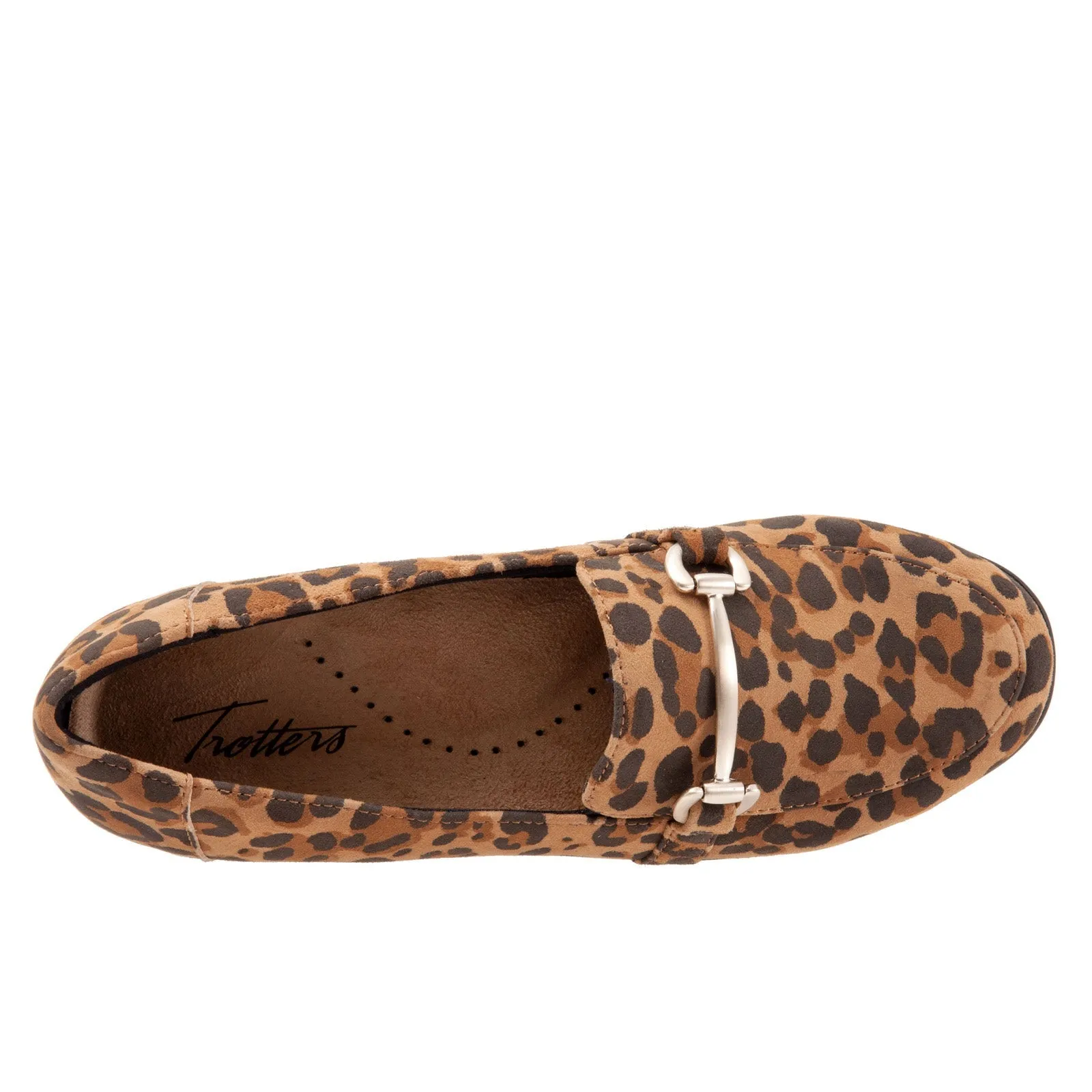 Trotters Donelle T2172-910 Womens Brown Wide Suede Loafer Flats Shoes