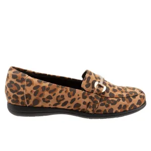 Trotters Donelle T2172-910 Womens Brown Wide Suede Loafer Flats Shoes