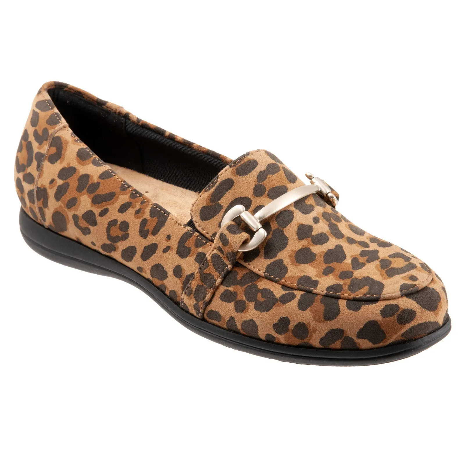 Trotters Donelle T2172-910 Womens Brown Wide Suede Loafer Flats Shoes