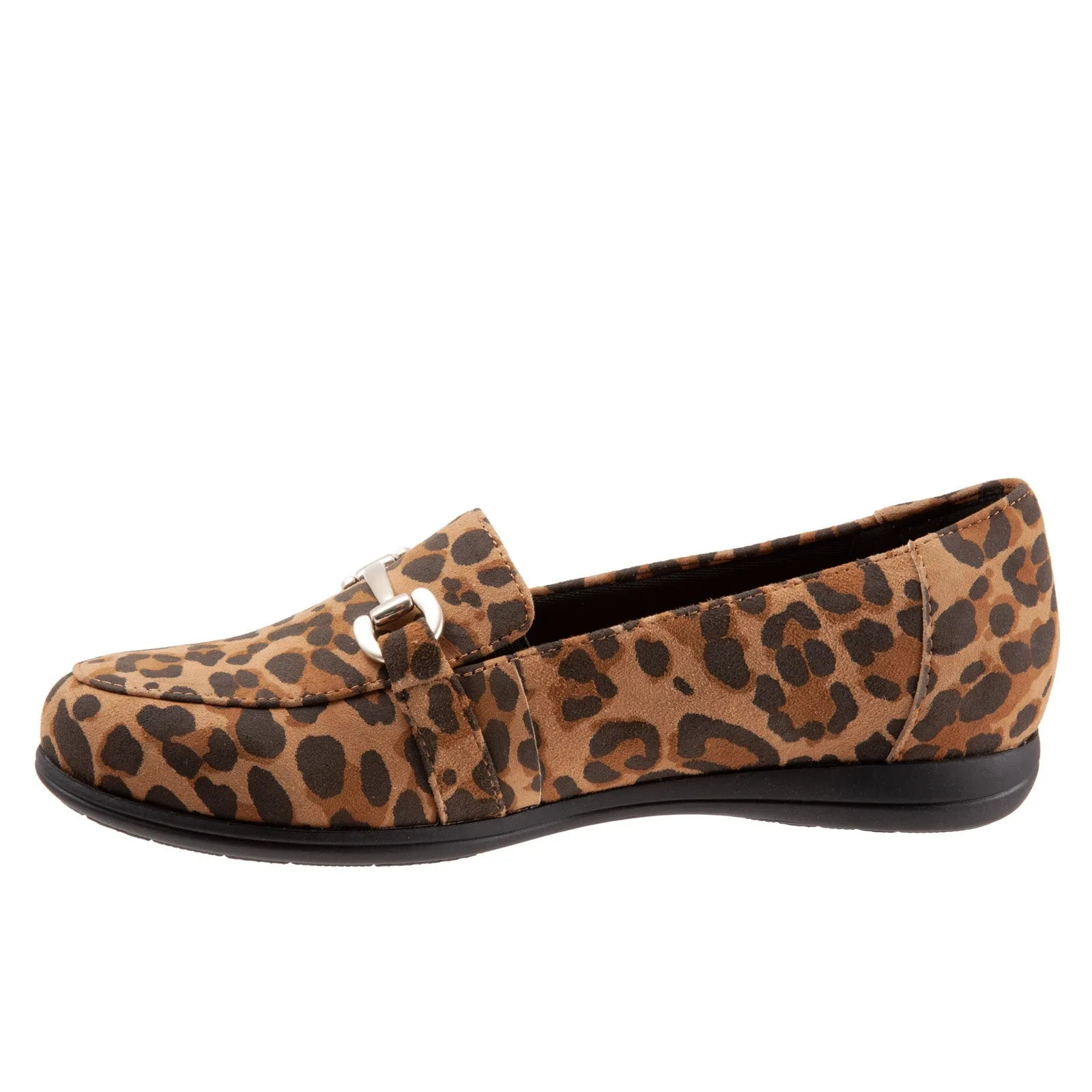 Trotters Donelle T2172-910 Womens Brown Wide Suede Loafer Flats Shoes