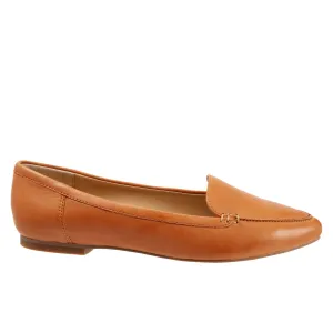Trotters Ember T1853-282 Womens Brown Wide Leather Loafer Flats Shoes